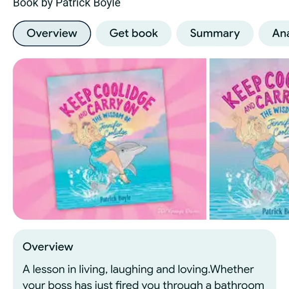 Jennifer Coolidge Keep Calm & Carry on hardcover book - Picture 4 of 5